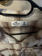 Vorschaubild 4 von Damen Hemdbluse kariert Beige Gr. M Viskose Casual