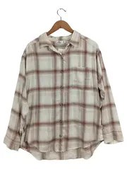 Vorschaubild 1 von Damen Hemdbluse kariert Beige Gr. M Viskose Casual
