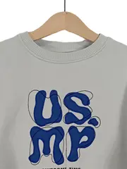 Vorschaubild 2 von Kinder Sweatshirt Pullover Gr. 128 Grau Aufdruck