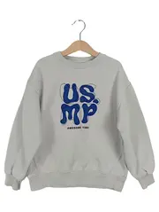 Vorschaubild 1 von Kinder Sweatshirt Pullover Gr. 128 Grau Aufdruck