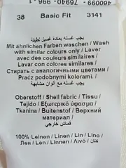 Vorschaubild 5 von Business Hemd Herren 3/4-Arm Leinen Weiß Gr. 38/M