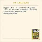 Vorschaubild 3 von Pinball PC CD-ROM Geschicklichkeitsspiel Flipper Simulation 1-4 Spieler