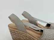 Vorschaubild 5 von Damen Sandaletten Keilabsatz Gr. 40 Silber Komfortabel