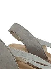 Vorschaubild 3 von Damen Sandaletten Keilabsatz Gr. 40 Silber Komfortabel