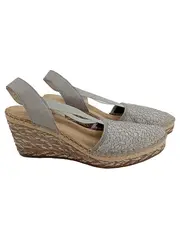 Vorschaubild 1 von Damen Sandaletten Keilabsatz Gr. 40 Silber Komfortabel