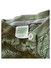 Vorschaubild 4 von Strickjacke Mädchen Gr. 104 Grün Lochmuster Bio-Baumwolle