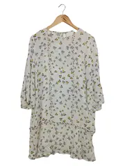 Vorschaubild 1 von Damen Freizeitkleid Gr. 40/L Mehrfarbig Floral Rüschen