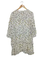 Vorschaubild 2 von Damen Freizeitkleid Gr. 40/L Mehrfarbig Floral Rüschen