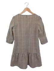 Vorschaubild 2 von Damen Freizeitkleid Gr. 36/S Kariert Preppy Vintage Mehrfarbig