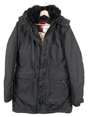 Vorschaubild 1 von Damen Parka Winterjacke Fellkapuze Schwarz Gr. M