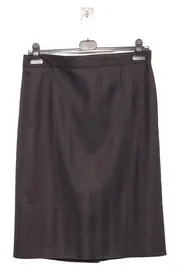 Vorschaubild 2 von Damen A-Linienrock Grau Gestreift Knopfleiste Gr. 42/XL Elegant Business
