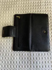 Vorschaubild 3 von Damen Geldbörse Schwarz Leder Portemonnaie Modern