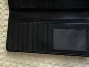 Vorschaubild 6 von Damen Geldbörse Schwarz Leder Portemonnaie Modern