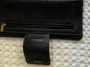 Vorschaubild 7 von Damen Geldbörse Schwarz Leder Portemonnaie Modern