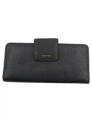 Vorschaubild 1 von Damen Geldbörse Schwarz Leder Portemonnaie Modern