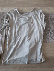 Vorschaubild 4 von Damen Langarmshirt Gr. 38 M Beige Casual mit Strasssteinen