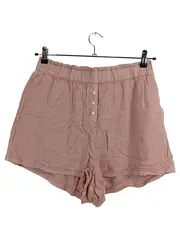 Vorschaubild 1 von Damen Shorts Rosa Gr. 40 Viskose Leinen Pyjama Schlaf Kurze Hose