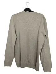 Vorschaubild 2 von Herren Pullover V-Ausschnitt Grau Gr. M Casual Baumwolle