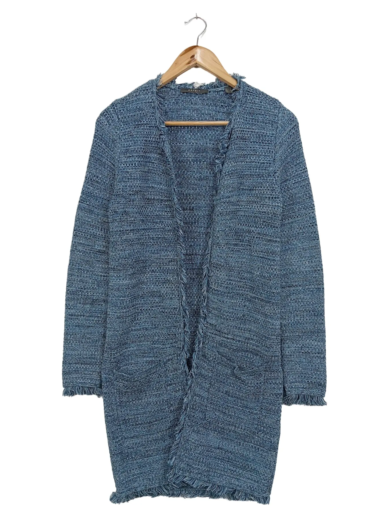 ESPRIT Damen Strickjacke Blau Gr. 36/S Elegant Baumwolle Cardigan