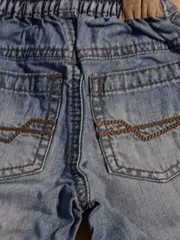 Vorschaubild 3 von Baby Jeans Shorts Gr. 62 Blau Uni Baumwolle Kurze Hose