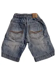 Vorschaubild 2 von Baby Jeans Shorts Gr. 62 Blau Uni Baumwolle Kurze Hose