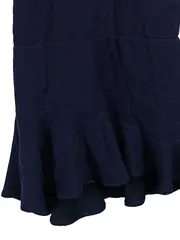 Vorschaubild 3 von Blusenkleid Damen Blau Gr. 36/S Freizeitkleid Kurzarm Rüschen Uni