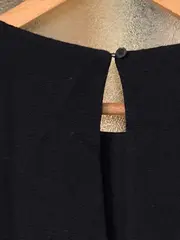 Vorschaubild 4 von Blusenkleid Damen Blau Gr. 36/S Freizeitkleid Kurzarm Rüschen Uni