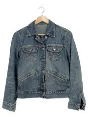 Vorschaubild 1 von Jeansjacke Damen XS Blau Vintage 100% Baumwolle