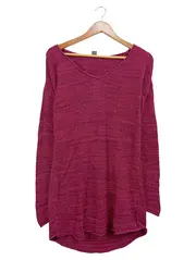 Vorschaubild 1 von Damen Strickkleid Tunika Pink Gr. S Baumwolle Casual