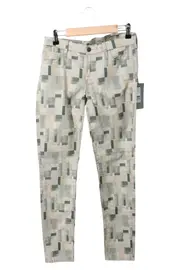 Vorschaubild 1 von Damen Stoffhose W26 Skinny Mehrfarbig Geometrisch Casual
