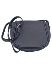 Vorschaubild 1 von Damen Umhängetasche Echtleder Navy Blau Satteltasche Crossbody 26x21cm