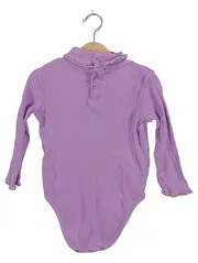 Vorschaubild 1 von Baby Body Langarm Lila Rippstrick Rüschen Gr. 24 Monate