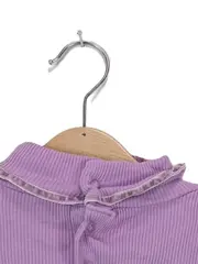 Vorschaubild 2 von Baby Body Langarm Lila Rippstrick Rüschen Gr. 24 Monate