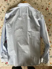 Vorschaubild 2 von Herren Business Hemd Gr. 50/L Blau Langarm Baumwolle Stretch