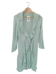 Vorschaubild 1 von Strickjacke Damen 34/XS Grün Casual Rüschen Cardigan