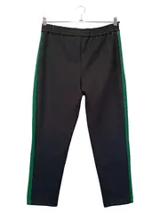 Vorschaubild 2 von Damen Business Anzughose Gr. 40 L Schwarz mit grünen Seitenstreifen