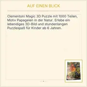 Vorschaubild 3 von 3D Puzzle Papagei 1000 Teile Natur Tiere Kinder ab 6 Jahre