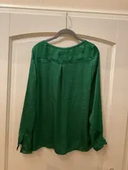 Vorschaubild 6 von Damen Bluse Gr. 38 Grün Modern Langarm Polyester