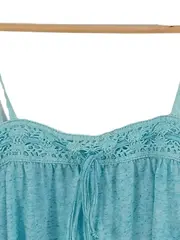 Vorschaubild 2 von Damen Top Gr. 36 Blau Casual Shirt mit Spitze