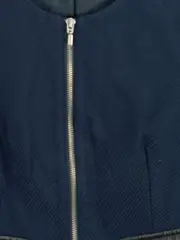 Vorschaubild 3 von Damen Leichte Jacke Gr. 38/M Blau Modern Baumwolle
