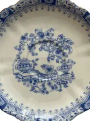Vorschaubild 3 von Kuchenteller Porzellan blaues Blumenmuster Klassisch 15cm