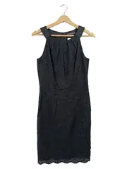 Vorschaubild 1 von Spitzenkleid Damen Gr. 36 Schwarz Neckholder Elegant