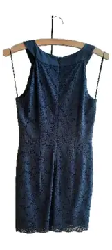 Vorschaubild 2 von Spitzenkleid Damen Gr. 36 Schwarz Neckholder Elegant