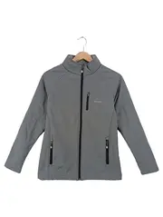 Vorschaubild 1 von Damen Trainingsjacke Grau Gr. 34/XS Sport Polyester Reißverschluss