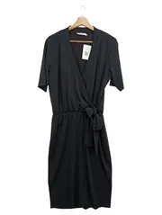Vorschaubild 1 von Damen Wickelkleid Gr. 36/S Schwarz Elegant Freizeit