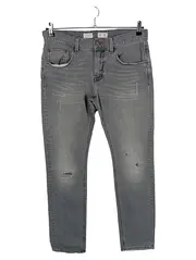 Vorschaubild 1 von Herren Jeans Straight Leg Denton Stretch Fit Grau 33x34 Streetwear