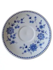 Vorschaubild 1 von Untertasse Unterteller Porzellan Weiß Blau Blumenmuster Klassisch