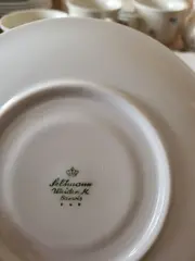 Vorschaubild 3 von Untertasse Unterteller Porzellan Weiß Blau Blumenmuster Klassisch