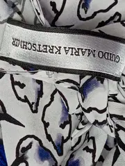 Vorschaubild 3 von Bluse Damen 38/M Weiß Abstrakt Muster Elegant Schleife