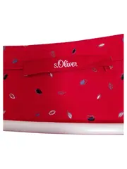 Vorschaubild 3 von Bluse Damen Gr. 40 Rot Grafisch Casual Langarm Viskose